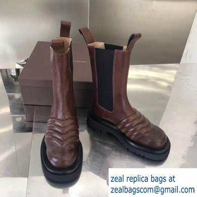 Bottega Veneta Waxy Calfksin Boots Coffee 2019