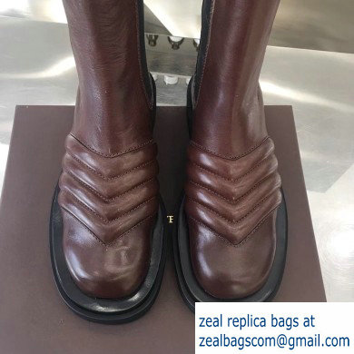 Bottega Veneta Waxy Calfksin Boots Coffee 2019 - Click Image to Close