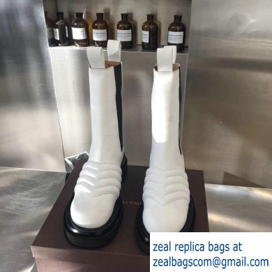 Bottega Veneta Waxy Calfksin Boots White 2019