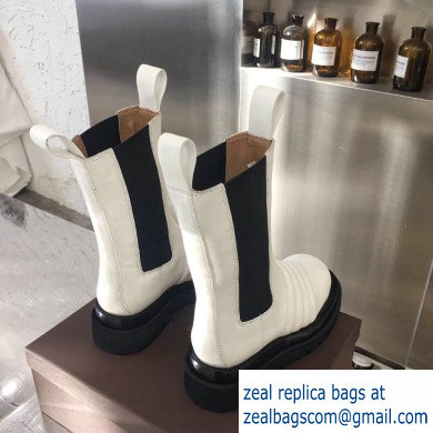 Bottega Veneta Waxy Calfksin Boots White 2019