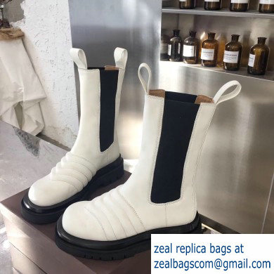 Bottega Veneta Waxy Calfksin Boots White 2019