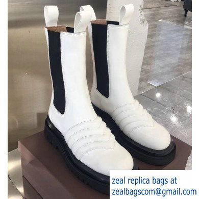 Bottega Veneta Waxy Calfksin Boots White 2019