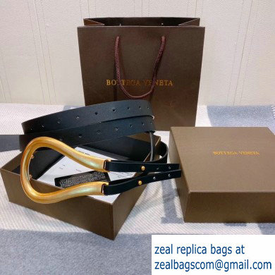 Bottega Veneta Width 5cm Leather Corset Belt Black 2019
