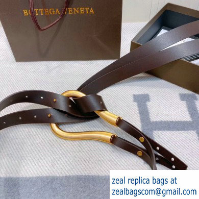 Bottega Veneta Width 5cm Leather Corset Belt Coffee 2019