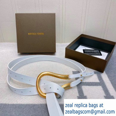 Bottega Veneta Width 5cm Leather Corset Belt White 2019