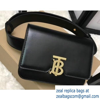 Burberry Belted Strap Leather TB Bag Black 2019