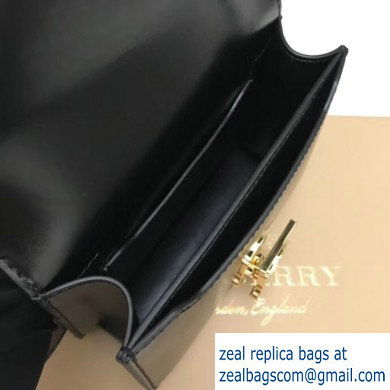 Burberry Belted Strap Leather TB Bag Black 2019 - Click Image to Close