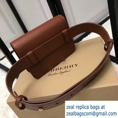 Burberry Belted Strap Leather TB Bag Brown 2019