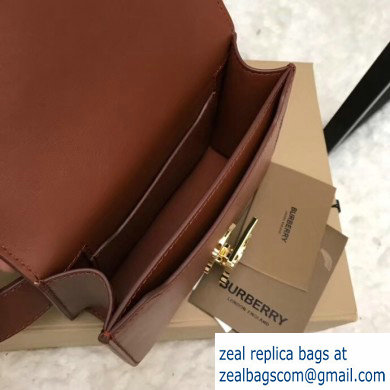 Burberry Belted Strap Leather TB Bag Brown 2019 - Click Image to Close