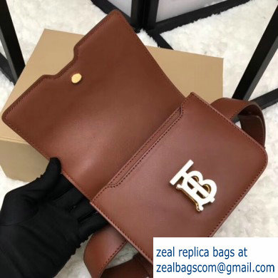 Burberry Belted Strap Leather TB Bag Brown 2019