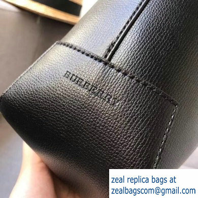 Burberry Embossed Monogram Motif Leather Tote Bag Black 2019