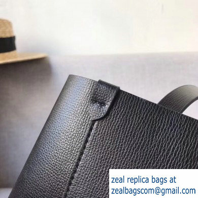 Burberry Embossed Monogram Motif Leather Tote Bag Black 2019