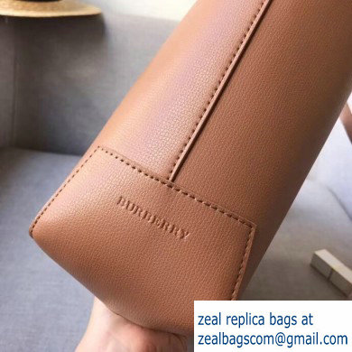 Burberry Embossed Monogram Motif Leather Tote Bag Brown 2019