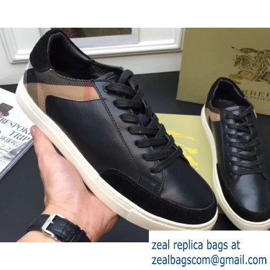 Burberry Leather and House Check Men's Sneakers Black 2019