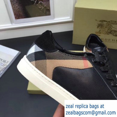 Burberry Leather and House Check Men's Sneakers Black 2019