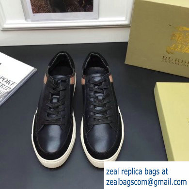 Burberry Leather and House Check Men's Sneakers Black 2019