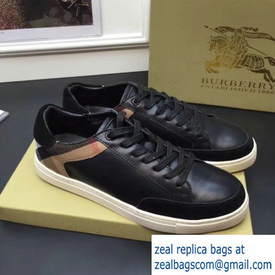 Burberry Leather and House Check Men's Sneakers Black 2019