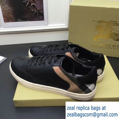 Burberry Leather and House Check Men's Sneakers Black 2019