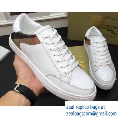 Burberry Leather and House Check Men's Sneakers White 2019