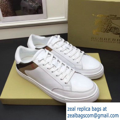 Burberry Leather and House Check Men's Sneakers White 2019