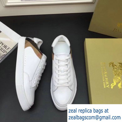 Burberry Leather and House Check Men's Sneakers White 2019