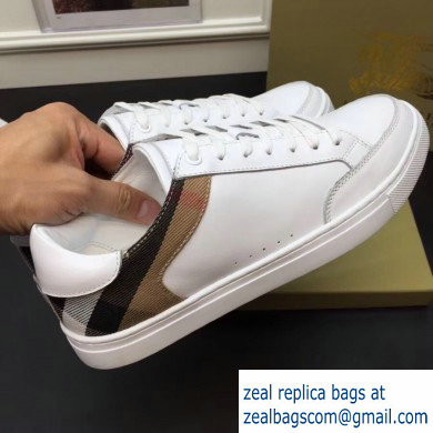Burberry Leather and House Check Men's Sneakers White 2019