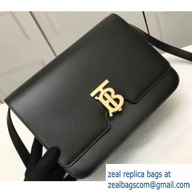 Burberry Medium Leather TB Bag Black 2019 - Click Image to Close