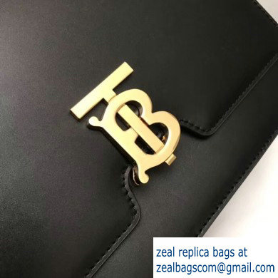 Burberry Medium Leather TB Bag Black 2019 - Click Image to Close