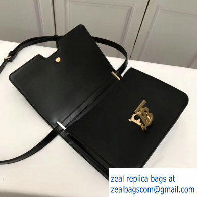 Burberry Medium Leather TB Bag Black 2019 - Click Image to Close