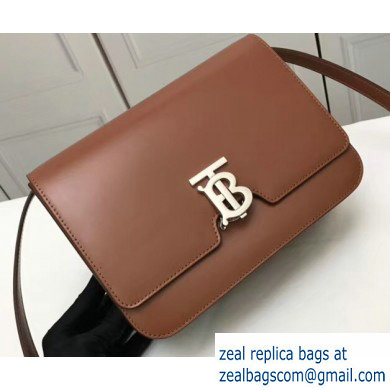 Burberry Medium Leather TB Bag Brown 2019