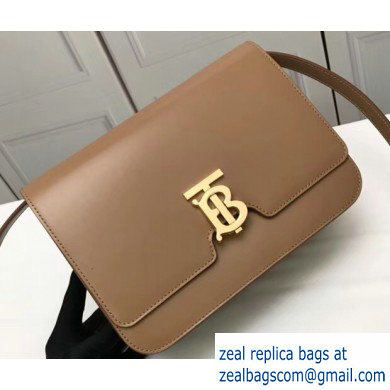 Burberry Medium Leather TB Bag Camel 2019