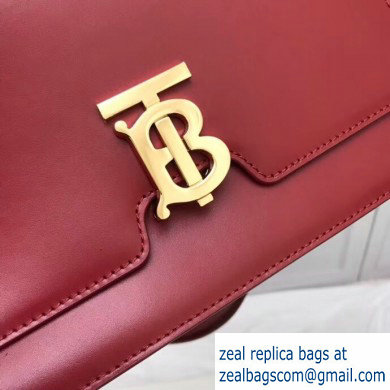 Burberry Medium Leather TB Bag Red 2019 - Click Image to Close