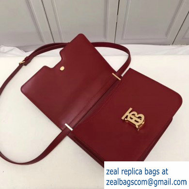 Burberry Medium Leather TB Bag Red 2019 - Click Image to Close