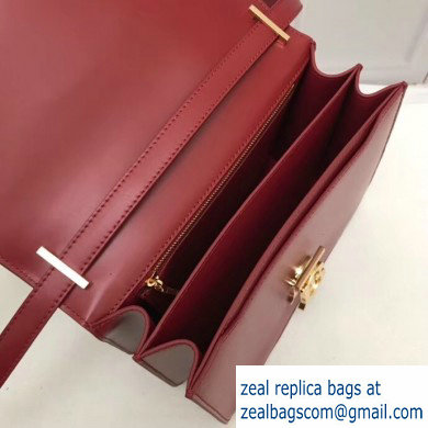 Burberry Medium Leather TB Bag Red 2019 - Click Image to Close