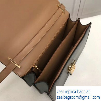 Burberry Medium Leather TB Bag Two-tone Black/Camel 2019 - Click Image to Close