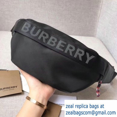 Burberry Medium Logo Detail Bum Bag Black 2019 - Click Image to Close