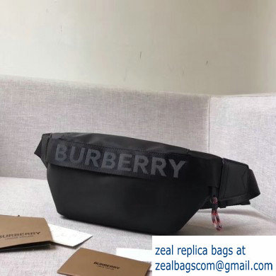 Burberry Medium Logo Detail Bum Bag Black 2019 - Click Image to Close
