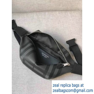 Burberry Medium London Check and Leather Bum Bag Black 2019 - Click Image to Close