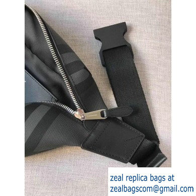 Burberry Medium London Check and Leather Bum Bag Black 2019 - Click Image to Close