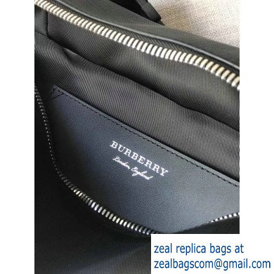 Burberry Medium London Check and Leather Bum Bag Black/Blue 2019 - Click Image to Close