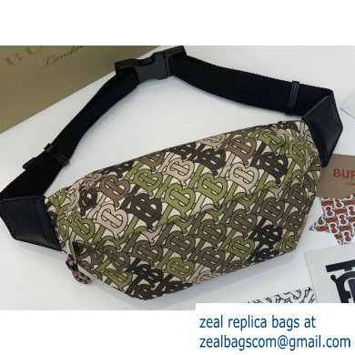 Burberry Medium Monogram Print Bum Bag Khaki Green 2019 - Click Image to Close