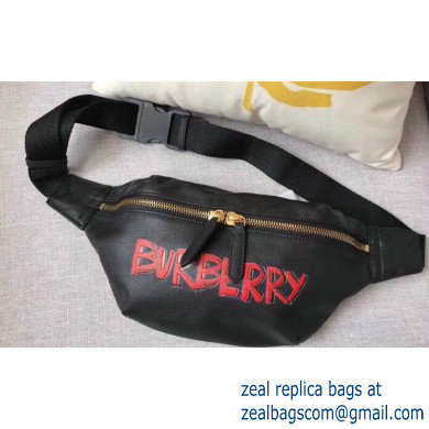 Burberry Medium Red Logo Bum Bag Black 2019