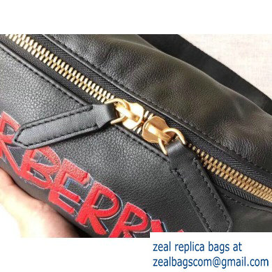 Burberry Medium Red Logo Bum Bag Black 2019