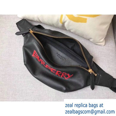 Burberry Medium Red Logo Bum Bag Black 2019 - Click Image to Close