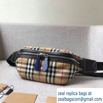 Burberry Medium Vintage Check Bum Bag Black/Blue 2019