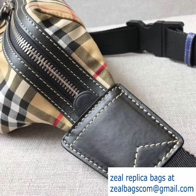 Burberry Medium Vintage Check Bum Bag Black/Blue 2019 - Click Image to Close