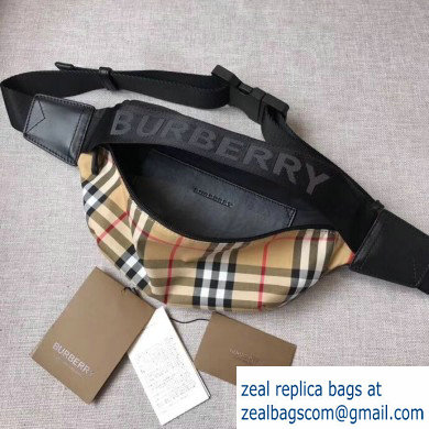 Burberry Medium Vintage Check and Icon Stripe Bum Bag 2019 - Click Image to Close