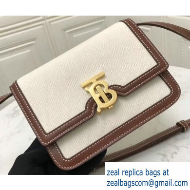 Burberry Mini Canvas and Leather TB Bag 2019 - Click Image to Close