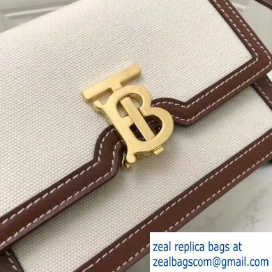 Burberry Mini Canvas and Leather TB Bag 2019