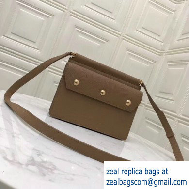 Burberry Mini Leather Title Bag with Pocket Detail Brown 2019